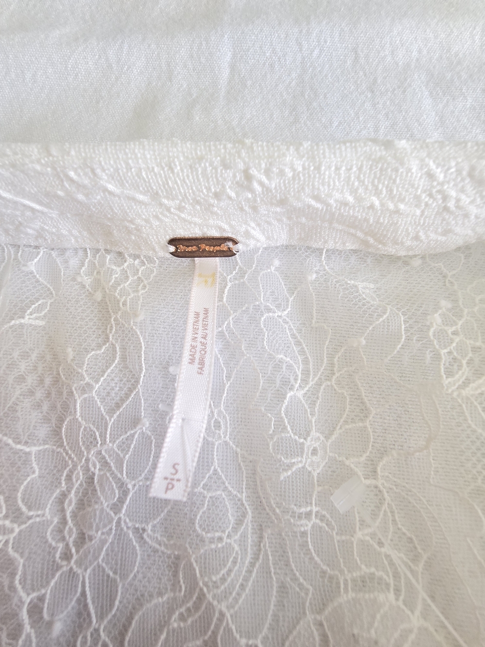 NWT Free People Brooklyn Mini Dress White Lace Fit & Flare Small Coquette Bridal - Picture 2 of 16